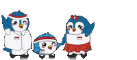 Merah Putih Penguin Sticker by BX Rink