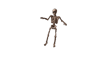Skeleton Dance Dancing Sticker by TeamKrikey