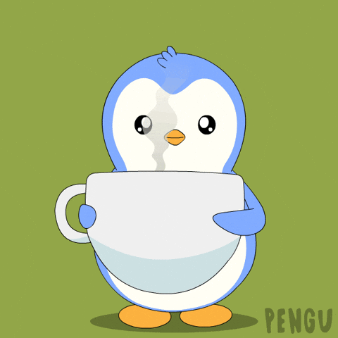 Good Morning Coffee GIF by Pudgy Penguins