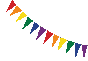 Gay Pride Rainbow Sticker by Kelley Bren Burke