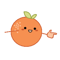 Heart Orange Sticker
