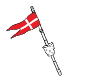 danish flag Sticker