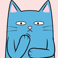 Serious Blue Cat GIF