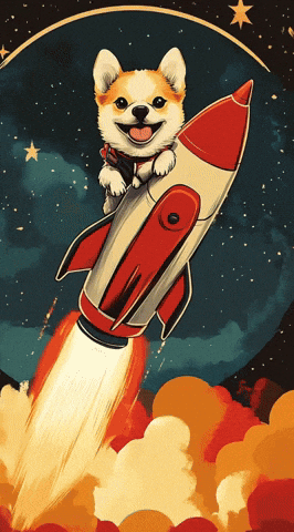 muskatarians giphyupload dog rocket doge GIF