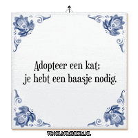 Kat Geluk Sticker by Tegelspreuken.nl