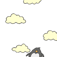 Fly Penguin Sticker