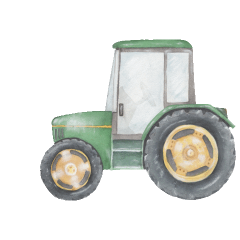 Construction Tractor Sticker by Little Rae Prints