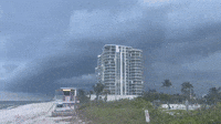 Storm Clouds Hover Over Florida Beach