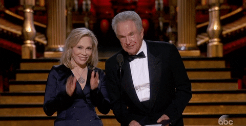Excited Warren Beatty GIF by The Academy Awards