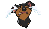 Sad Dog Sticker