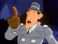inspector gadget pointing GIF
