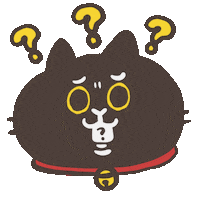 catlifesquarefish cat black cat 貓 問號 Sticker