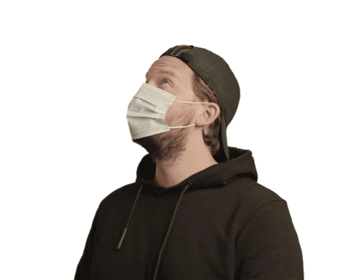 Look Mask Sticker by Donna Blitz