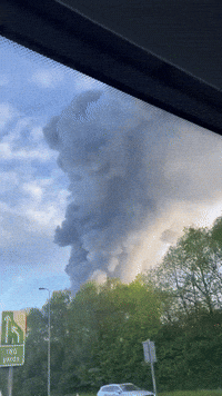 Smoke Pours From Retail Park Fire Near Cannock