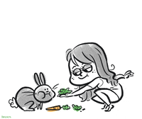 bunny eating GIF by Caroline Director