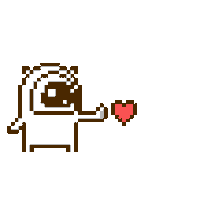Pixel Love Sticker