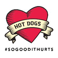 Hot Dog Tattoo Sticker by Olivia Lane