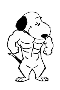 Snoopywashere strong snoopy snoopywashere strong snoopy Sticker