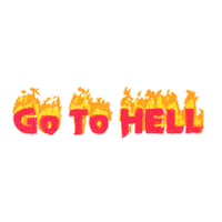 heaven and hell goodbye Sticker by James Thacher