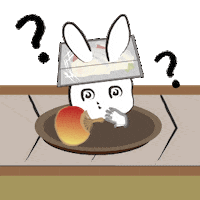 Confused Bunny Sticker