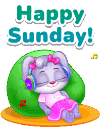 Happy Sunday Summer Sticker by Lucas and Friends by RV AppStudios