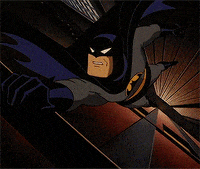 batman hanging GIF