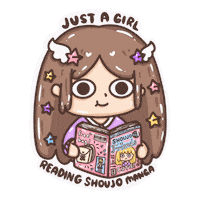 Manga Reading Sticker