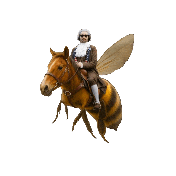 Flying Horse Falling Sticker