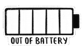 adhd_bri tired sleepy battery introvert Sticker