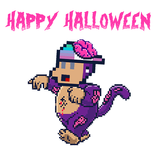 Pixel Halloween Sticker by BigBrains