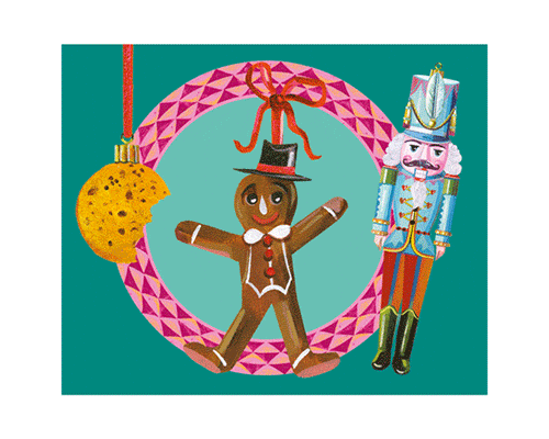 Christmas Gingerbread Sticker by Fortnum & Mason