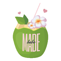 madebabe summer coconut coconut drink madebabe Sticker