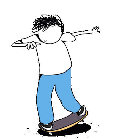 Skateboarding Sticker by Henry Jones