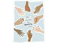 Prajanapsp girl hand nail blacklivesmatter Sticker