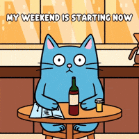 Happy Blue Cat GIF