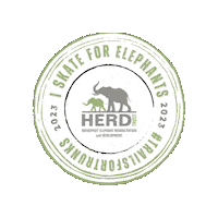 Skating World Elephant Day Sticker by HERD Elephant Orphanage