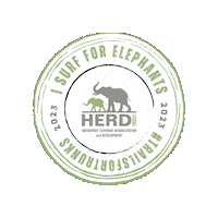 World Elephant Day Surf Sticker by HERD Elephant Orphanage