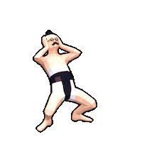 illustrated_jp sticker sumo super uncle Sticker
