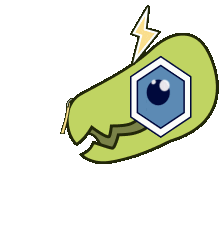 Angry Dinosaur Sticker by LabUX USM