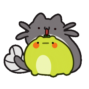 PondHQ cat cats frog lick Sticker