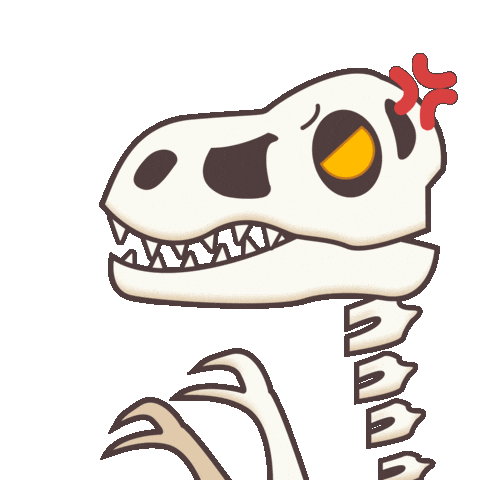 Angry Tyrannosaurus Rex Sticker by Creative Technology & Design at FIT