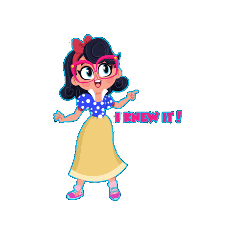 Snow White Pointing Sticker by Cool School