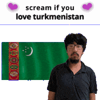 Turkmenistan Flag Tm Sticker