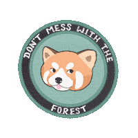 GKirschner forest conservation red panda patch Sticker