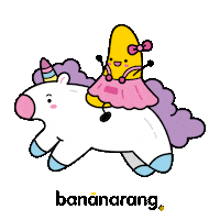 Unicorn Banana Sticker by bananarangdisenio