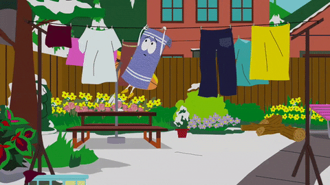 clothes hanging GIF by South Park 