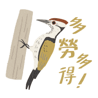 Bird Eating Sticker