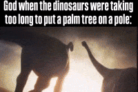 Palm Tree Dinosaur GIF