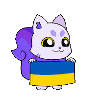 Flag Ukraine Sticker by Lucky Kat Studios