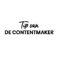 Tip Sticker by De Contentmaker